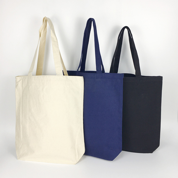 Custom Logo Thick Cotton Canvas Shoulder Tote Bag For Gro...