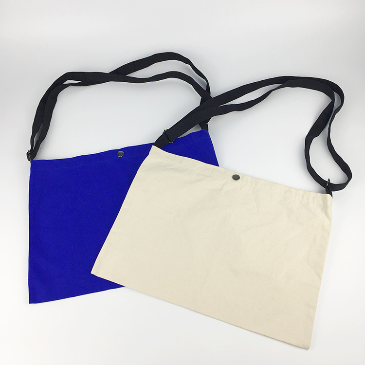 Custom Printed Plain Cotton Canvas Messenger Bag Cross Body Cloth Shopper