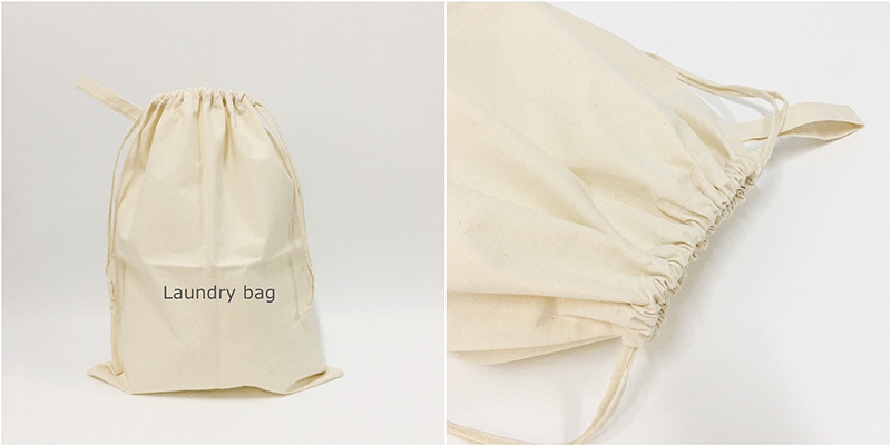 extra large portable natural cotton canvas cloth fabric laundry drawstring bag 6