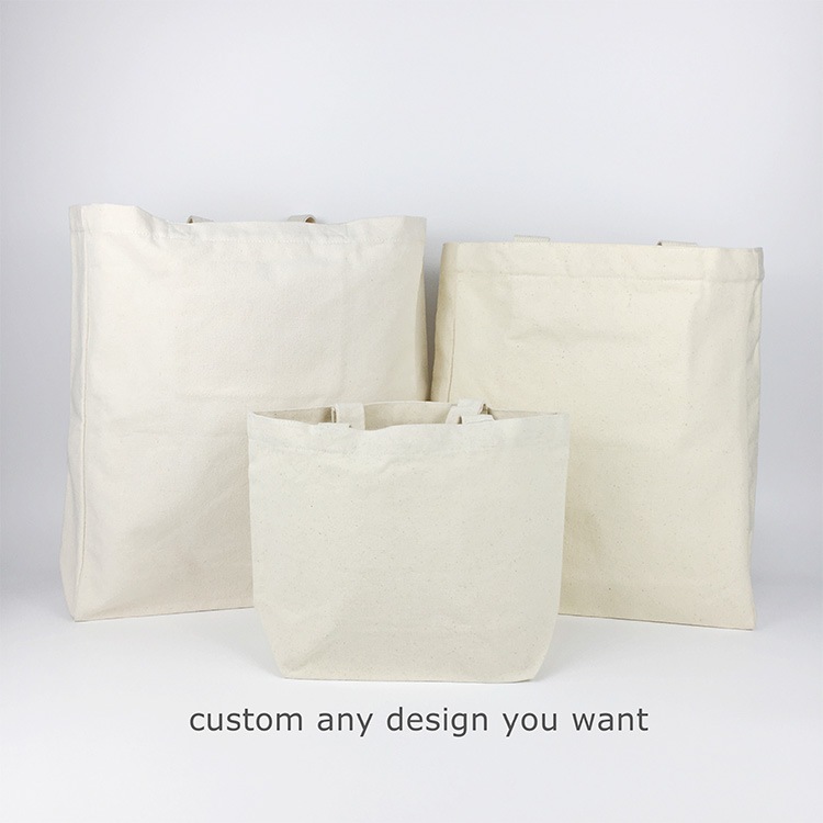 Travel And Supermarket Reusable Large Capacity Tote Canvas Bag